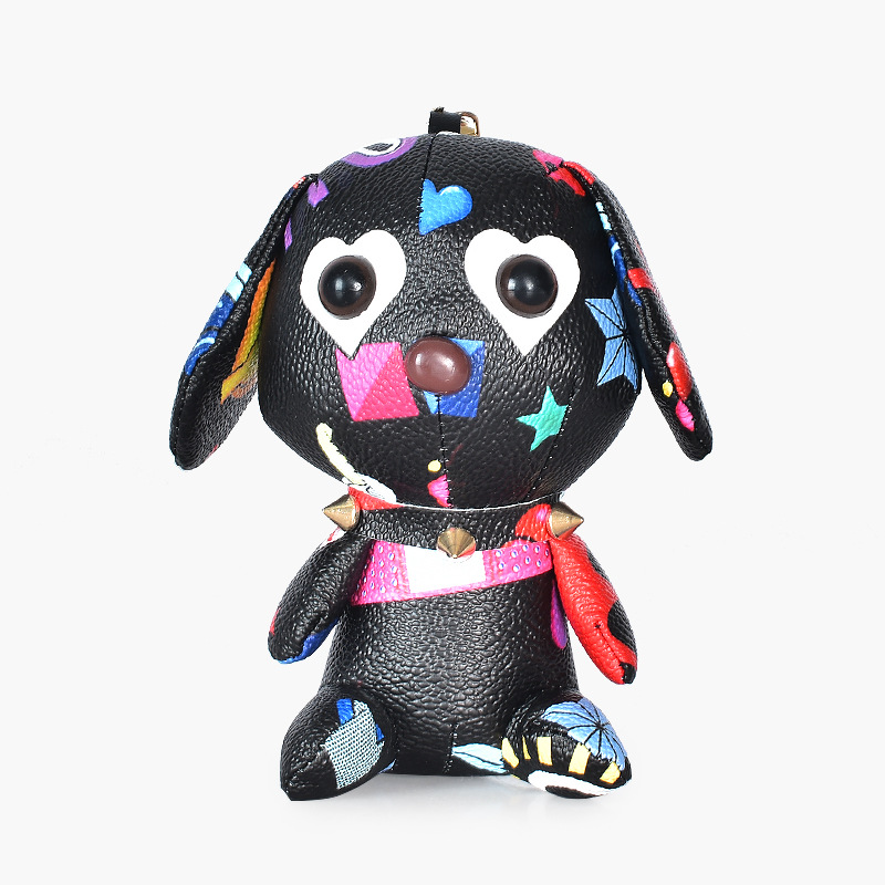 Gafas cachorro coche llavero exquisita Red Femenina perro colgante niños mochila adornos pareja llavero