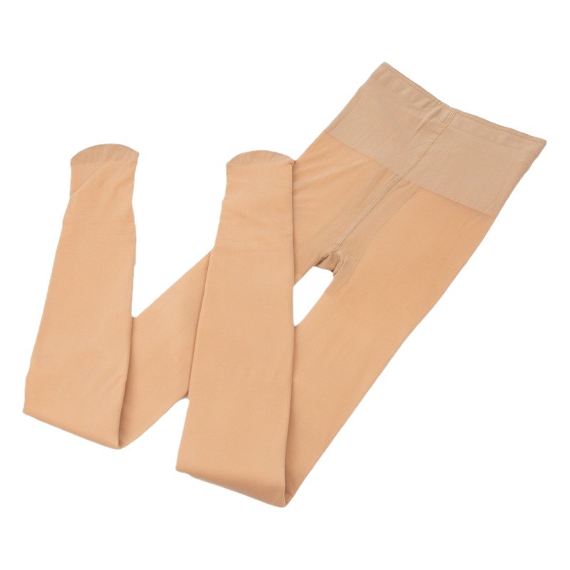 Leggings de doble capa color piel para otoño e invierno, color piel con tacto natural, leggings cálidos de invierno para mujer, pantimedias con forro polar.