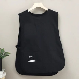 Korean Style Household Kitchen Apron Anti-splashing Coffee Shop Work Clothes Breathable Vest Explex Waist Unisex