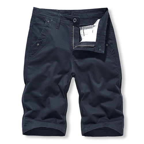 Men's Summer Short Pants, Simple and Classic, Versatile, Washed Pure Color Casual Work Pants, 6-inch Sports Men's Pants