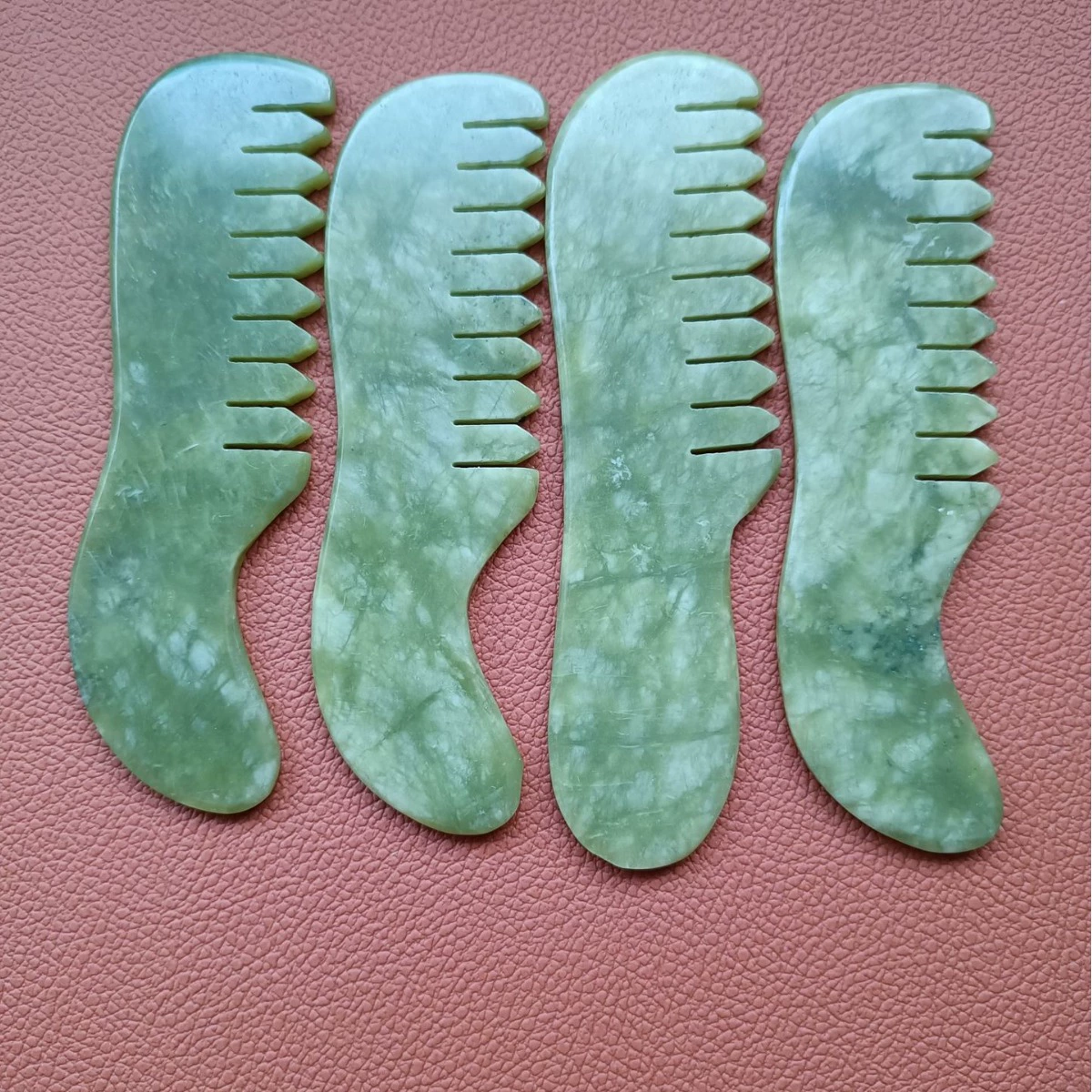 Трансграничная поставка Массажная расческа Xiuyu зеленый стиль Нефритовая Массажная расческа для ухода за волосами Массажная Расческа для тела может быть напечатан ЛОГОТИП