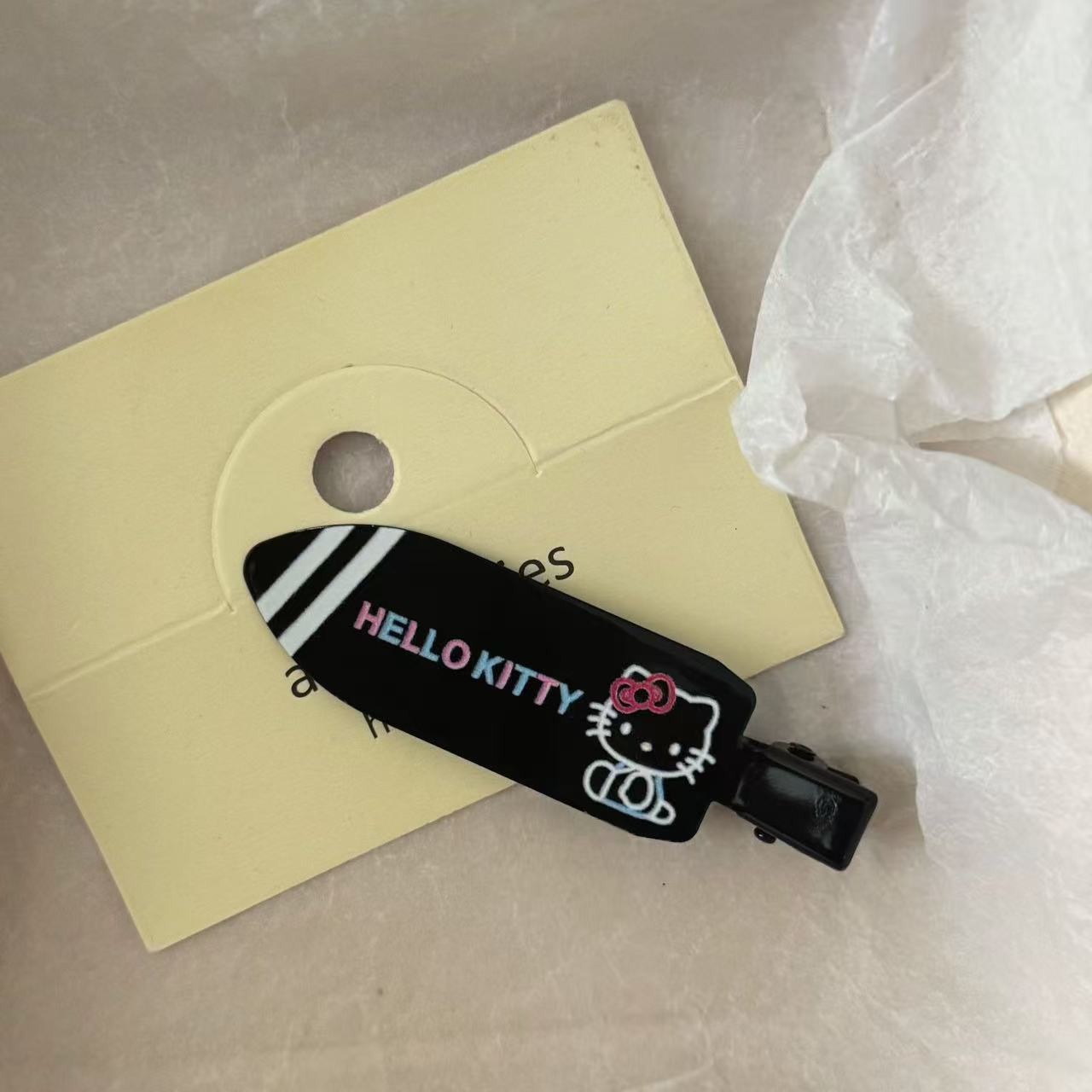 Sweet Cool Retro Grid Cat Hairpin sin rastros Clip lateral Clip dulce Clip de boca de pato Clip de cabello para niños toque de cabello