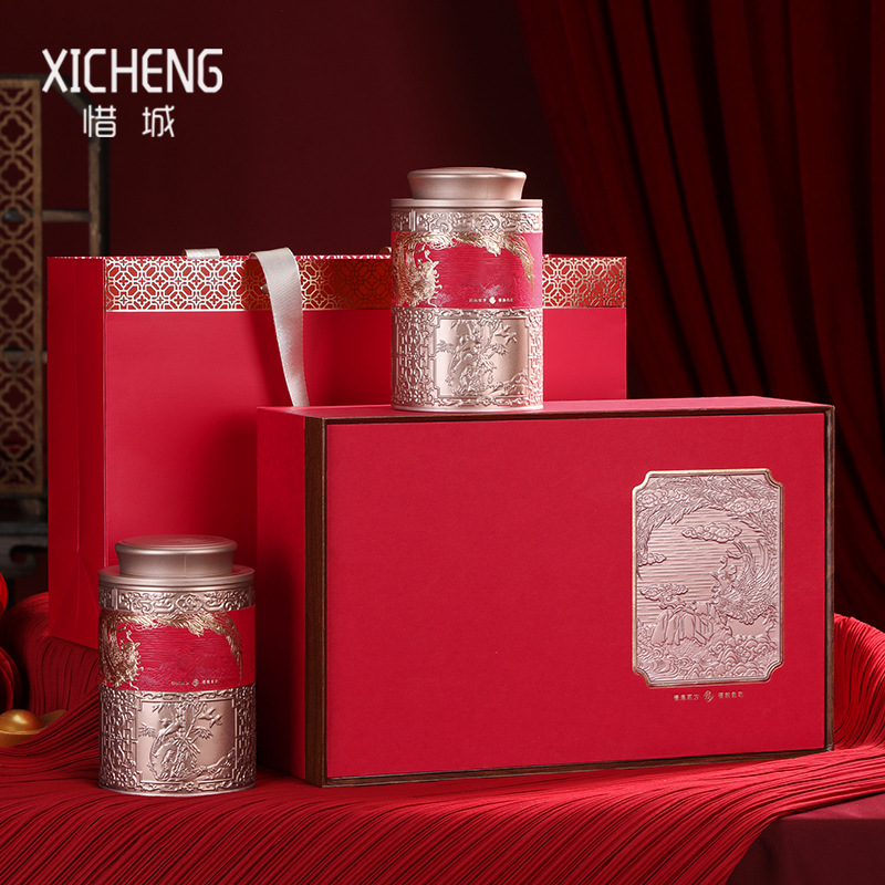 金骏眉茶叶罐包装盒空礼盒高档古树红茶野生红茶滇红茶礼盒装空盒