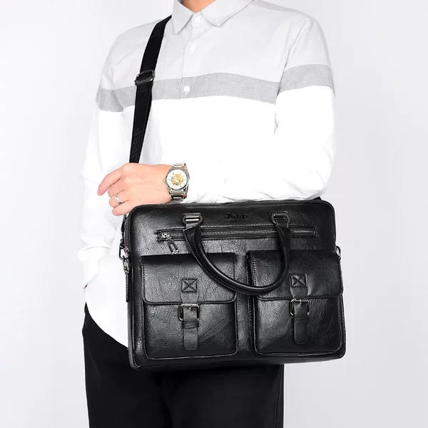 Men's Handbag, Briefcase, Hand-Held Briefcase, Men's Business Shoulder Bag, Casual Crossbody Bag, Durable