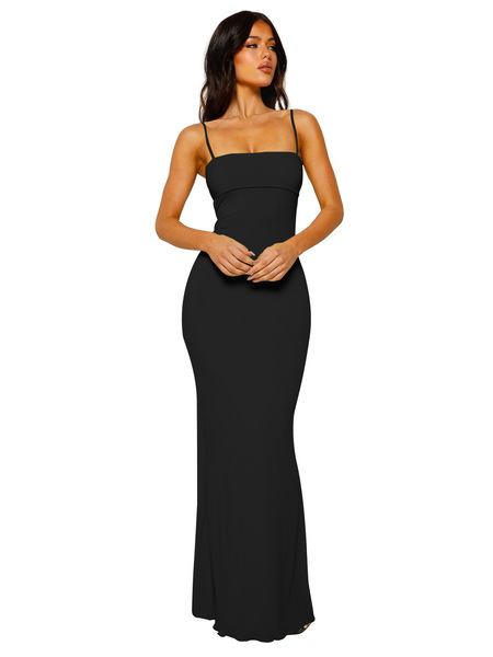 Sexy solid color dress