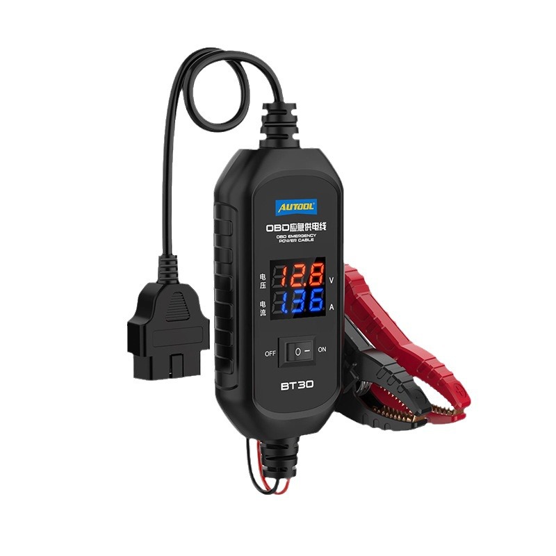AUTOOL BT30 OBD línea de batería herramienta de alimentación continua computadora apagado reemplazo batería línea de suministro de energía de emergencia