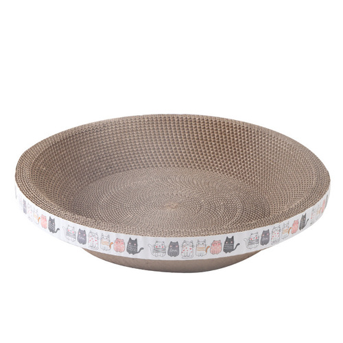 Cat scratching board, bowl-shaped cat scratching basin, scratch-resistant cat toys, corrugated paper cat supplies, high-density cat scratching board