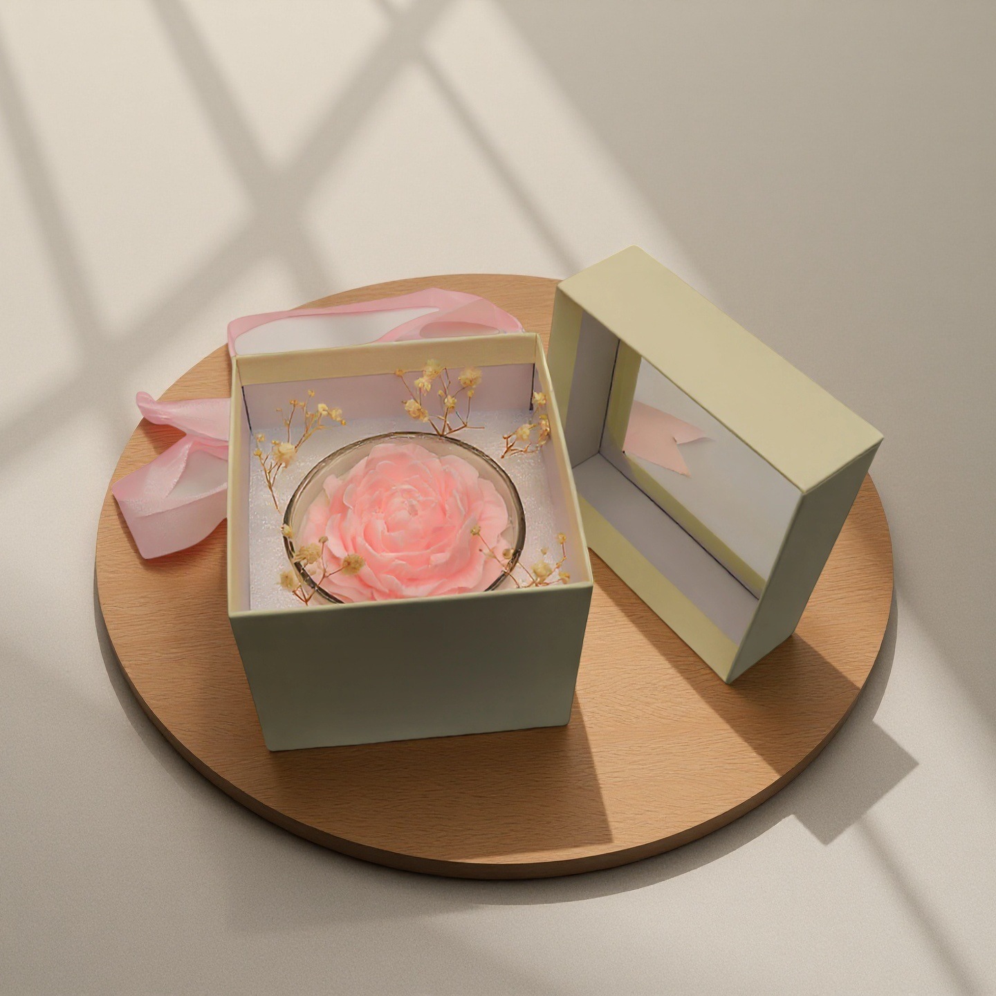 Doftljus med piondoft för aromaterapi och heminredning_voghion.com