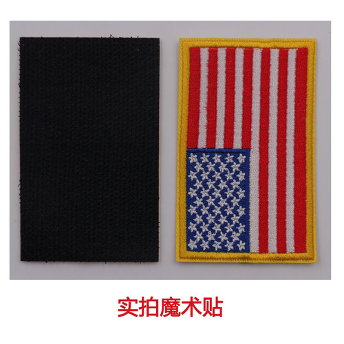 World flag embroidery fabric patch Velcro armband backpack decorative patch square badge armband cross-border platform supply