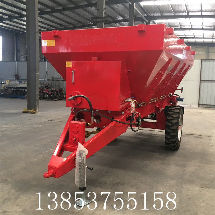 农家自用肥撒粪车 牵引式动物粪便类撒肥 动物粪便撒肥车扬粪车