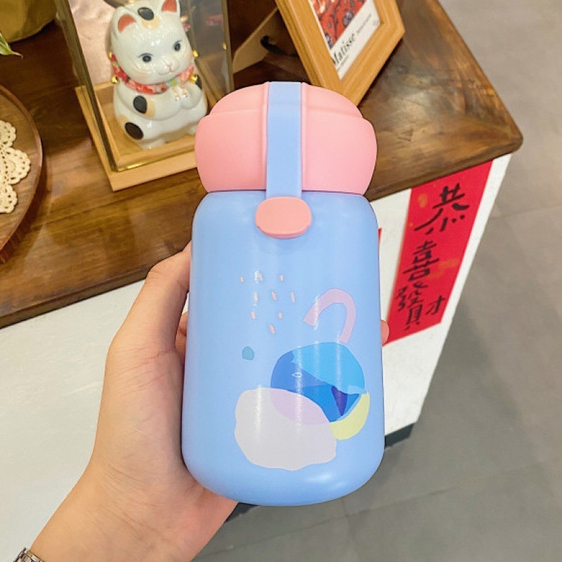 韩版小清新手提保温杯不锈钢学生喝水杯子户外水杯少女心便携|undefined