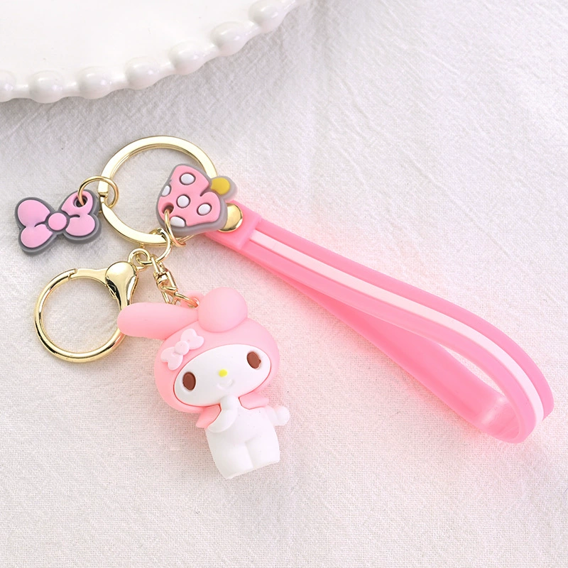 Брелок Sanrio, мультяшная подвеска-минифигурка с ремешком, 5 × 3,5 × 5 см
