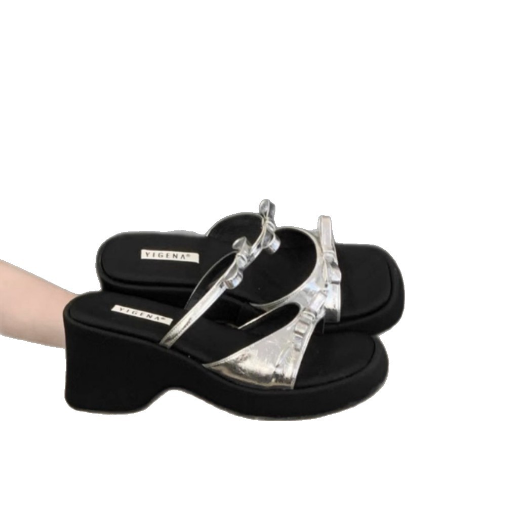 Stunning Platform Sandals For Women With Chunky Heel And Bow Detail_voghion.com