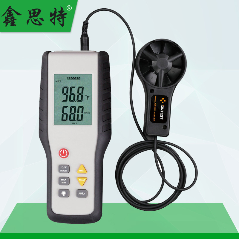 鑫思特HT-9819风速计手持分体式数显风速风温风量仪测风 原装正品