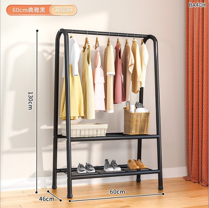 Tendedero, piso, piso, dormitorio, perchero, balcón, perchero, poste de ropa simple para el hogar, estante de ropa para el dormitorio