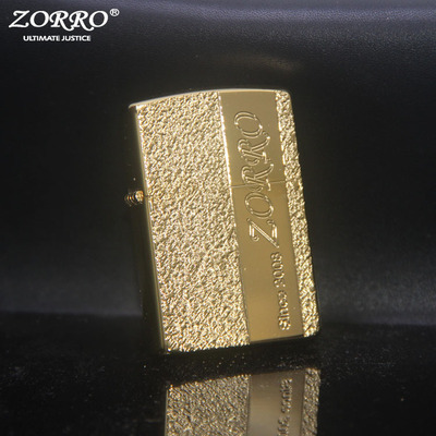 ZORRO Zorro brass Retro grinding wheel Kerosene lighter Cotton machine Lettering On behalf of Z8267B