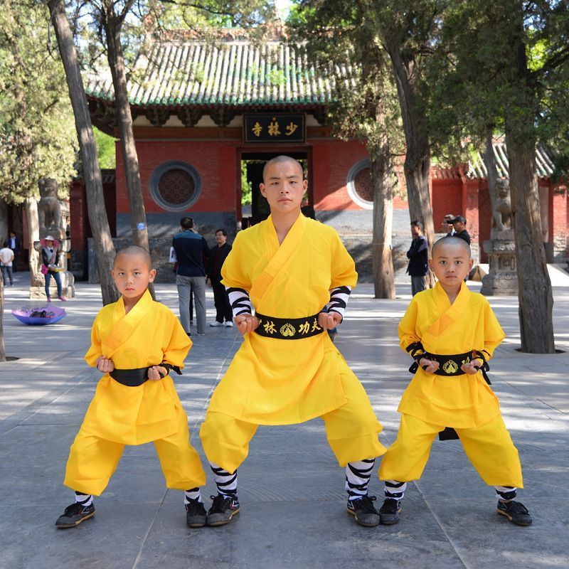 少林寺服装武僧武和尚演出服僧服武术练功服装表演服套装寺院