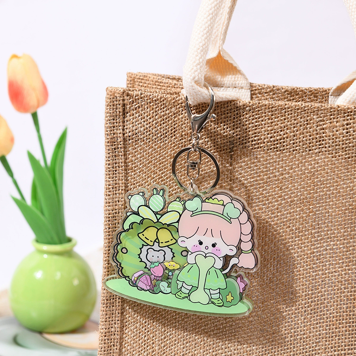 Акриловый брелок на заказ, аниме-фэндогерои, стенд-фигурка, магнит на холодильник, двусторонний, маленький подарочный кулон, оптом