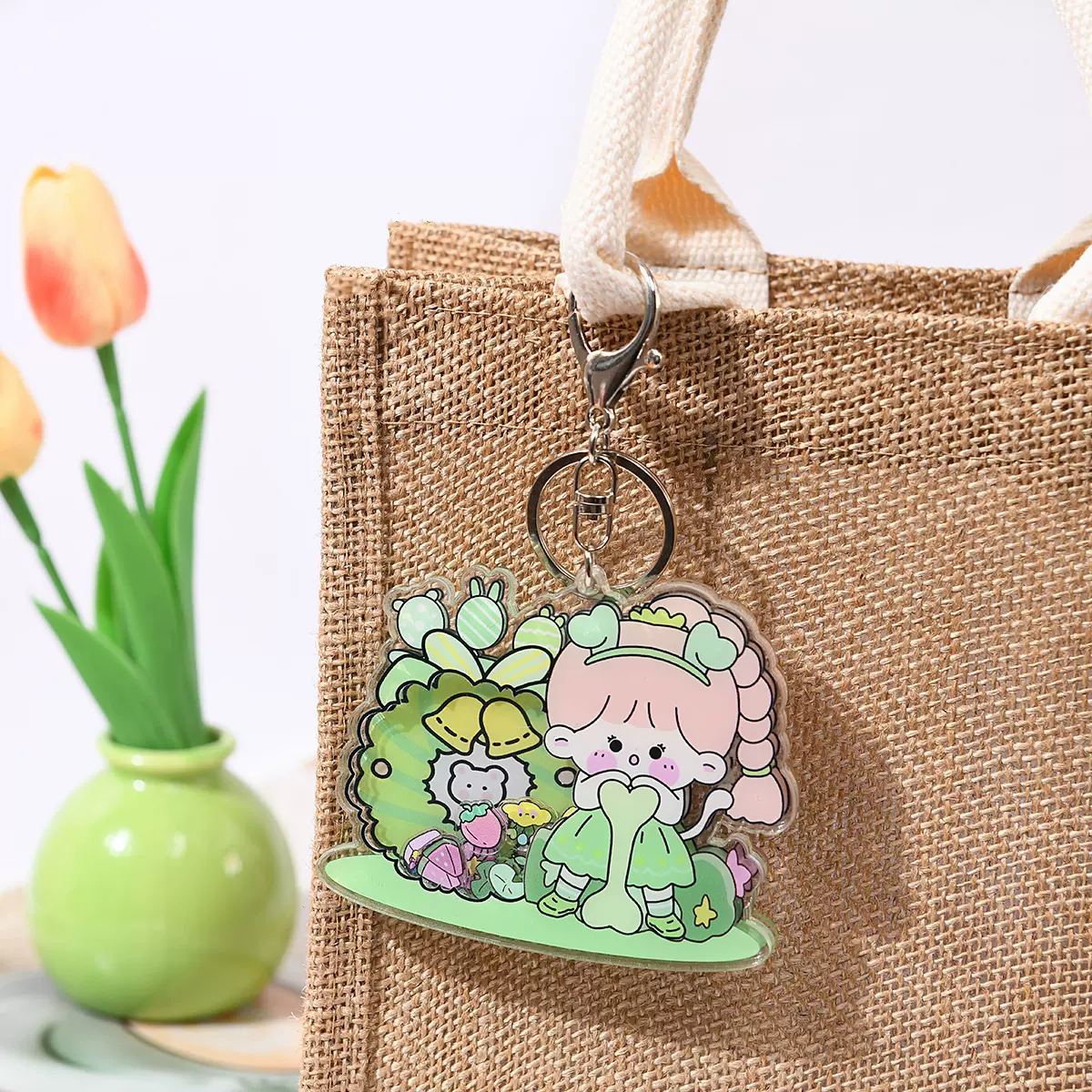 亚克力钥匙扣定制动漫卡通周边立牌冰箱贴定做双面小礼品挂件批发