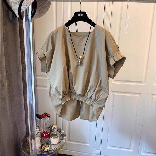 Women's Designers' Small-Town New 2025 Summer Loose and Slim-Fitting Shirt with a Sense of Elegance and Chic