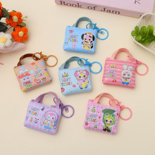 新款哇三岁迷你款零钱包卡通创意钥匙扣挂件配饰儿童书包卡扣批发
