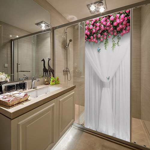 Eco-friendly 3D self-adhesive door stickers with thousands of high-definition images, sizes, patterns, waterproof, oilproof, and stain-resistant.