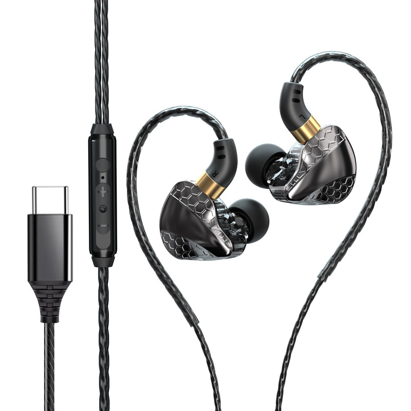 Nuevos auriculares con cable tipo C, intraaurales, de alta fidelidad, con control por cable para teléfono móvil, para juegos y deportes electrónicos, compatibles con Apple