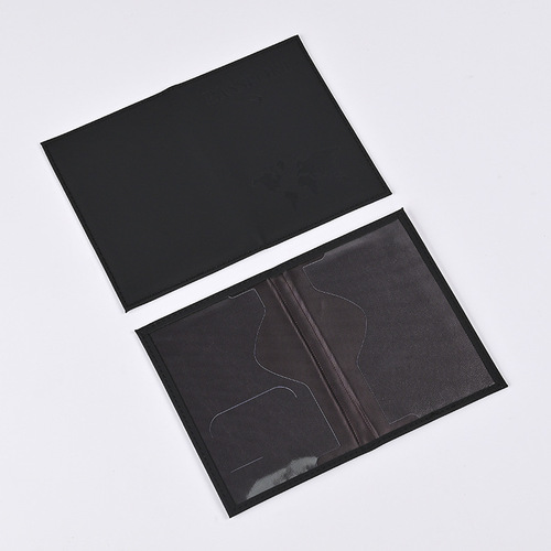 Polyurethane (PU) Plain Weave Flight Map Passport Holder, Passport Cover, PU Leather Passport Case