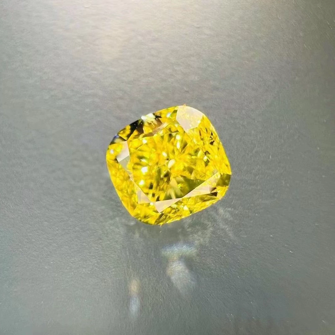 GIA голый камень толстый желтый желтый бриллиант коврик в форме 1.0ct голый бриллиант инкрустированный кольцо подвеска ювелирных изделий чистота si1 леди кольцо
