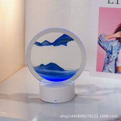 3dガラス流砂画置物プレゼント夜灯電気スタンドusb電気リビングルーム家庭置物少年少女プレゼント