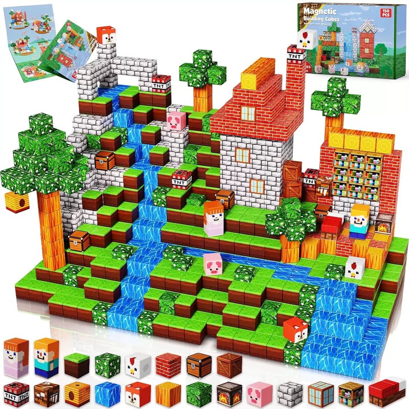 国境を越えたアマゾンマグネチックビル磁気ブロック積み木DIY知育玩具3d立体組み合わせ|undefined