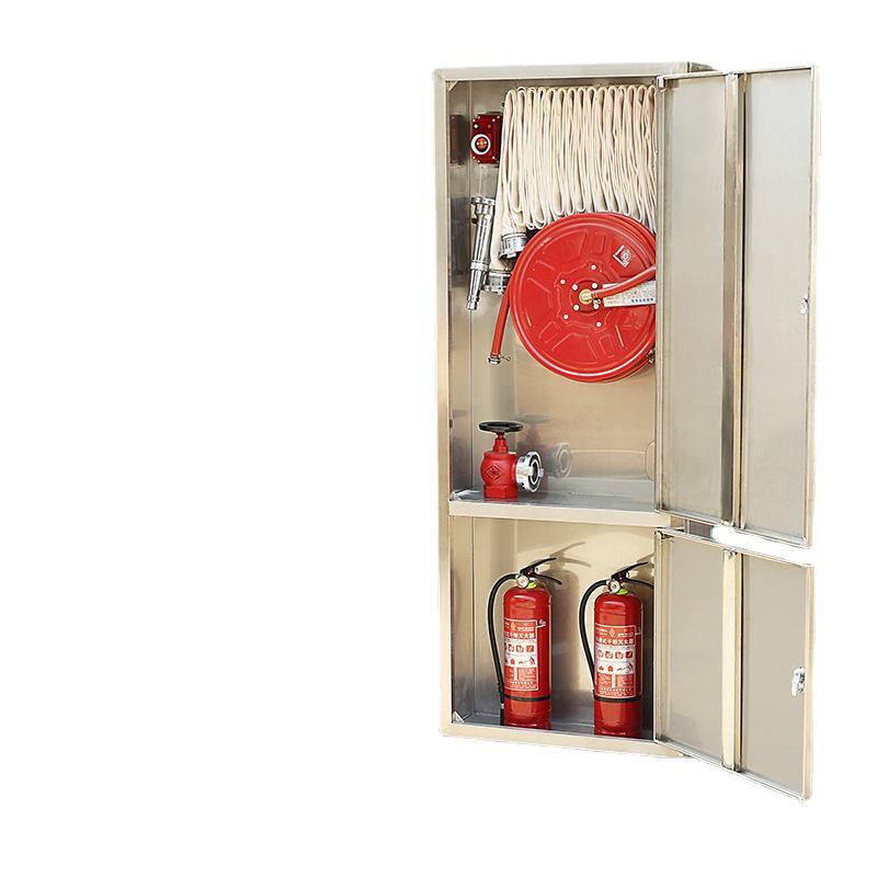 不锈钢消防箱消防栓箱水带卷盘箱消防器材柜304不锈钢消火栓箱子