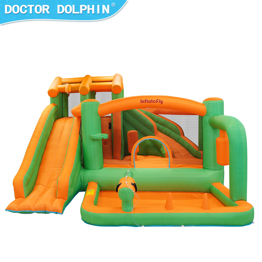 Doctor Pig| Niños al aire libre castillo de rociadores inflables tobogán de rociadores niños tobogán de rociadores castillo de rociadores
