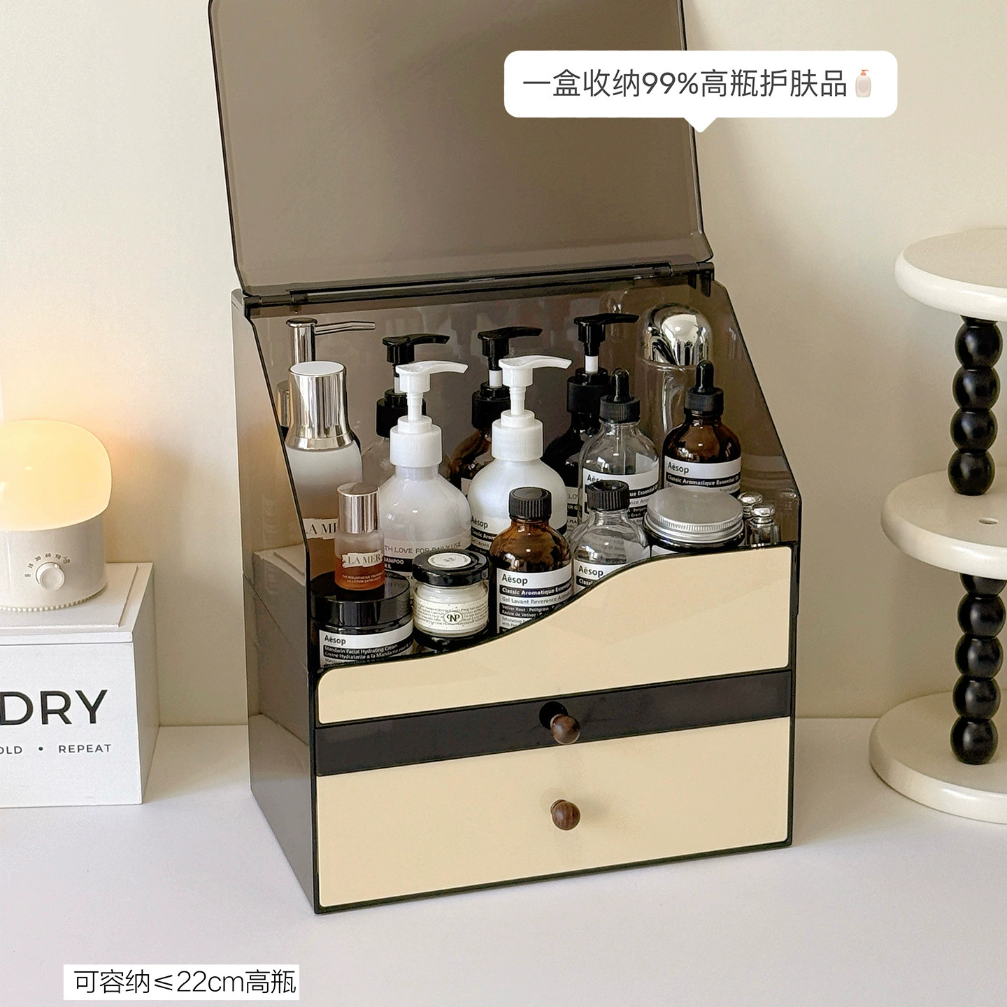 Table storage box, dressing table, storage system, high-quality style