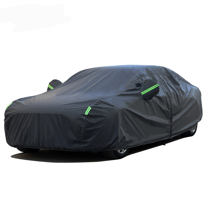 In-Stock Cross-Border 190t Car Cover Full Cover Sun Protection Dustproof Heat Insulation Car Cover Sunshade Car Cover
