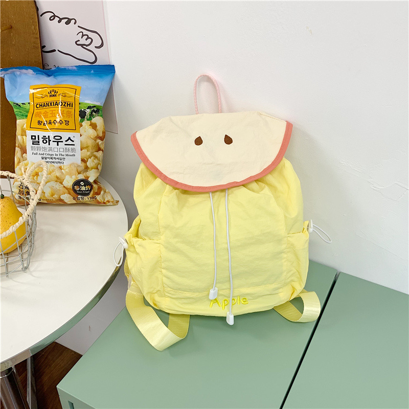 Mochila Escolar Infantil de Frutas de Nylon Ultraligera con Reducción de Carga para Escuela