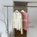 春季新品显瘦POLO领<font red=H>女式</font><font red=H>针织</font><font red=H>衫</font>拉链开<font red=H>衫</font>打底<font red=H>衫</font>百搭休闲上衣外套