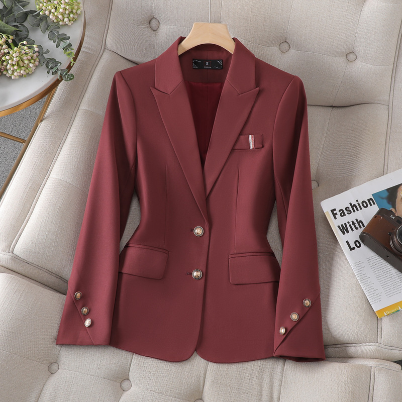High-end Suit Jacket Women's 2023 New Autumn and Winter Elegant Casual Korean-style Slim-fit Slimming Small Suit High-end Suit Jacket Women's 2023 New Autumn and Winter Elegant Casual Korean-style Slim-fit Slimming Small Suit