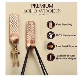 实木挂钩木质墙壁置物架入户进门挂衣钩玄关卧室衣帽装饰钥匙架
