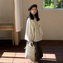 童衬衫2025秋季女童韩版泡泡袖碎花衬衣儿童休闲森系娃娃衫末小蒙