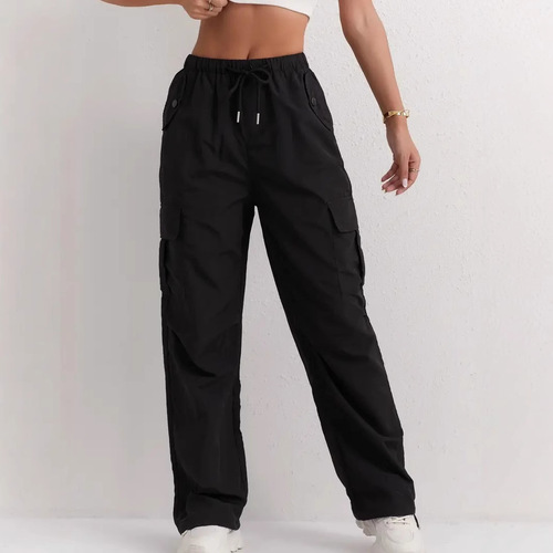 Women's American Work Pants Autumn High-Waisted Drape-Dry Quick-Dry Casual Wide Leg Sport Pants