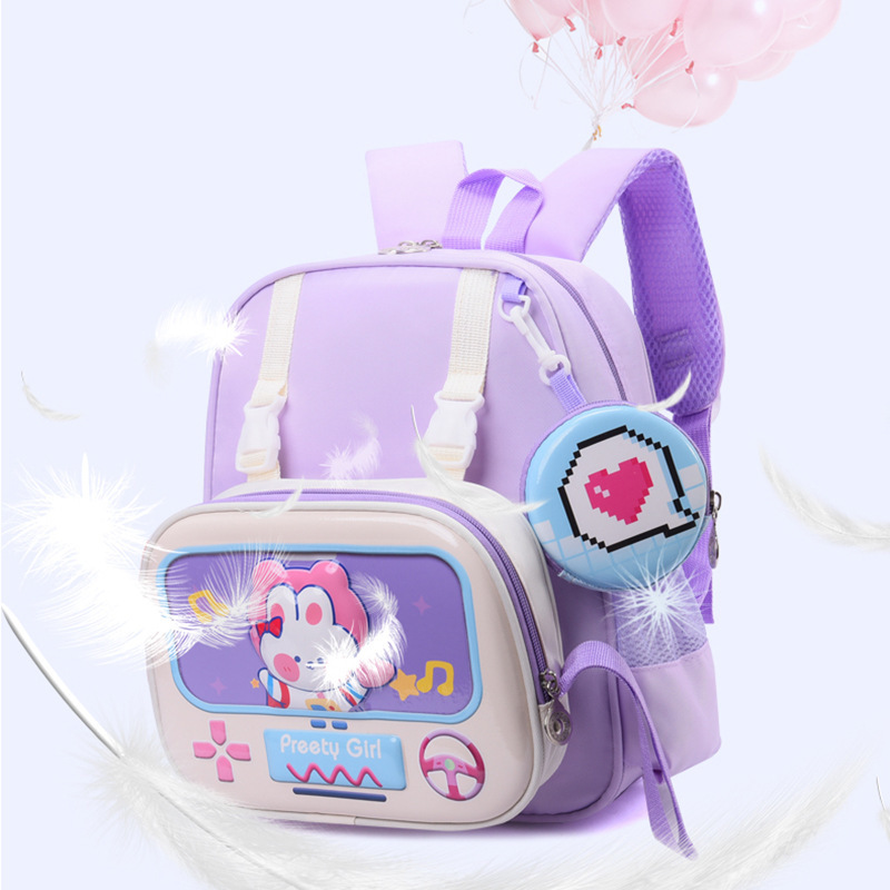 Mochila de animación de dibujos animados para bebés de jardín de infantes, mochila de niños ligera para niños y niñas de la escuela primaria