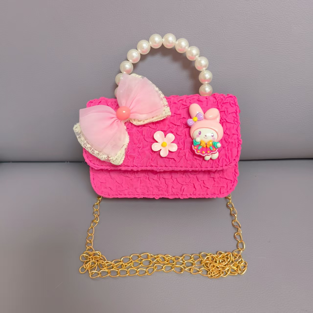 Boom Pearl Princess Handbag Meileti Kulomi Girl Año Nuevo Cartera de Año Nuevo Pequeña bolsa de fragancia