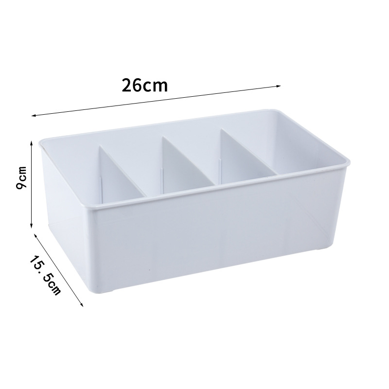 Compartimiento de escritorio transparente caja de almacenamiento de cosméticos artículos diversos multifuncionales separados caja de organización Almacenamiento de refrigerador con tapa