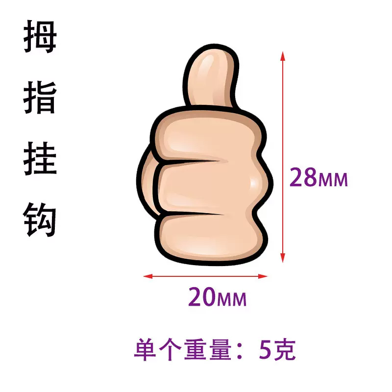创意大拇指挂钩免打孔浴室厨房无痕粘钩家用多功能数据线固定器