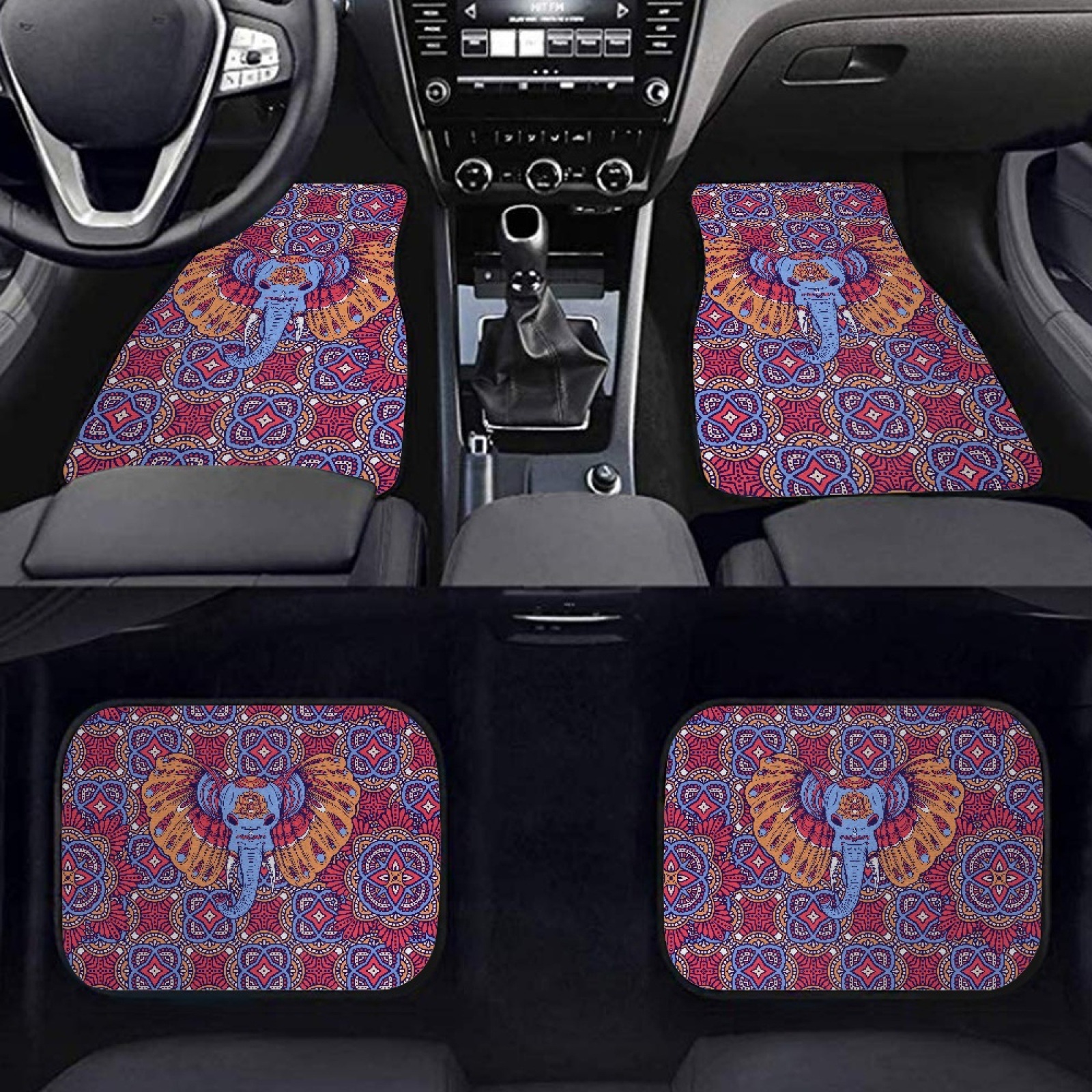 Jit Amazon Temu Best-Selling Crystal Velvet Car Floor Mats, Easy to Care For, Universal Four-Piece Set, Non-Slip