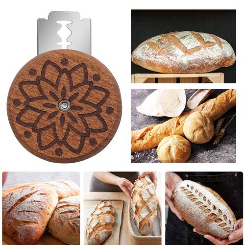 Portable round bread cutter, European French baguette soft European bread cutter, bread trimming knife, grain cutting knife, baking supplies