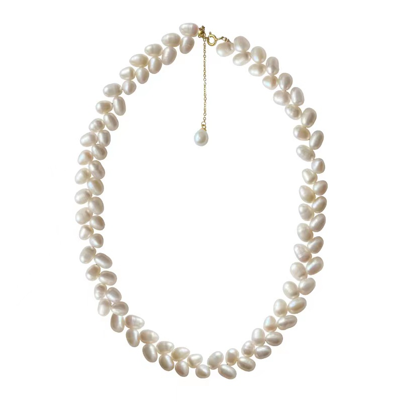 Colar de pérolas com fecho magnético para mulher choker_voghion.com