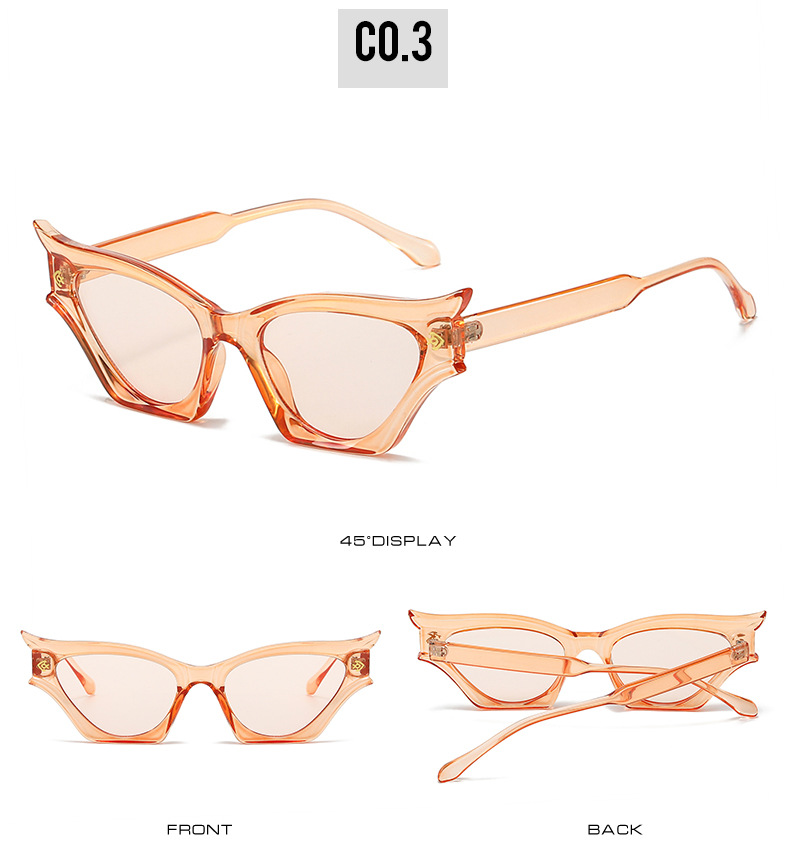 Casual Hip-hop Fish Bone Pc Cat Eye Full Frame Women's Sunglasses display picture 8