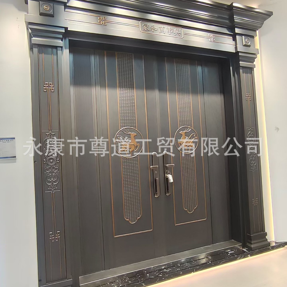 批发湖北麻城锌镁合金别墅大门武穴锌合金大门广水农村自建房大门